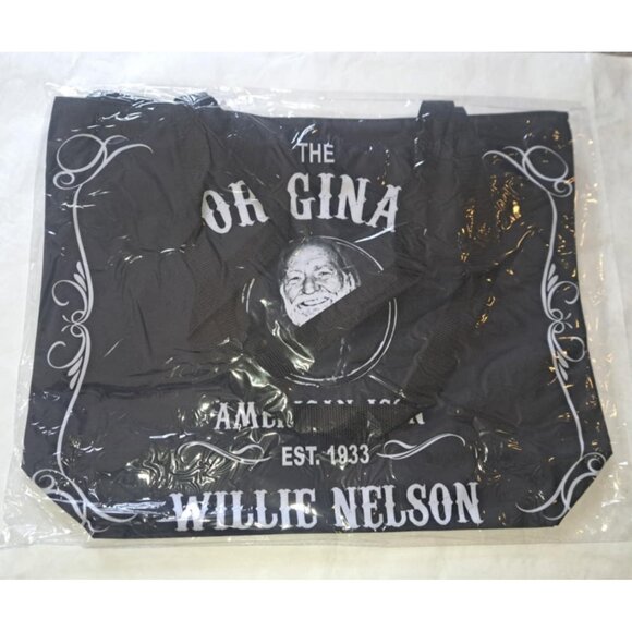 Willie Nelson Tote Bag Large Shoulder Shopping Gift Original 1933 Country Music - Picture 2 of 4